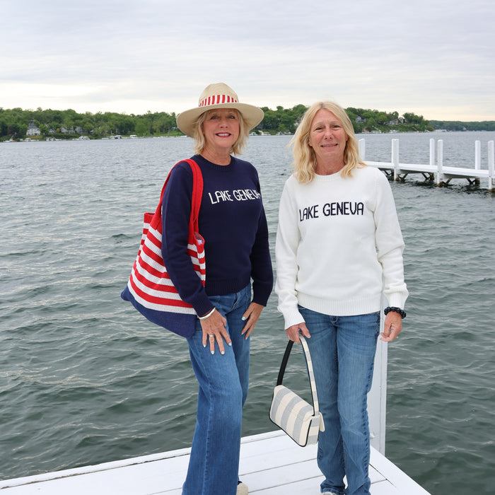 100% Cotton Lake Geneva Classic Crewneck Sweater