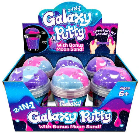 2 in 1 Galaxy putty with moon sand