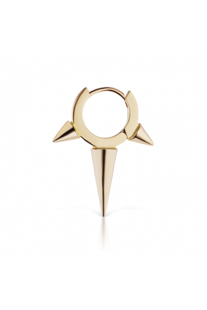 8mm Triple Long Spike Eternity Clicker - Yellow Gold