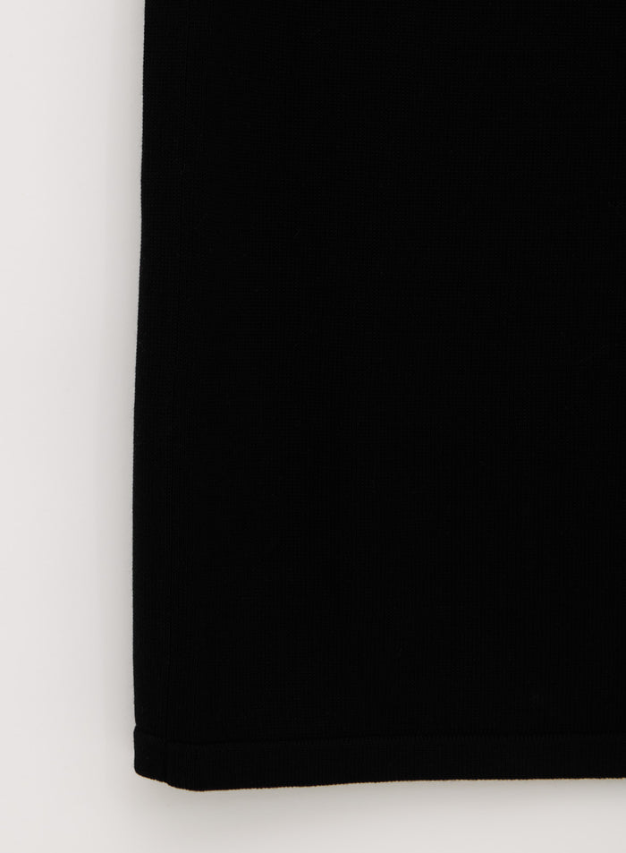 Black Silk Knit Maxi Skirt