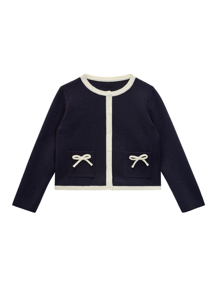 Coco Bow Girls Knit Cardigan Forever New