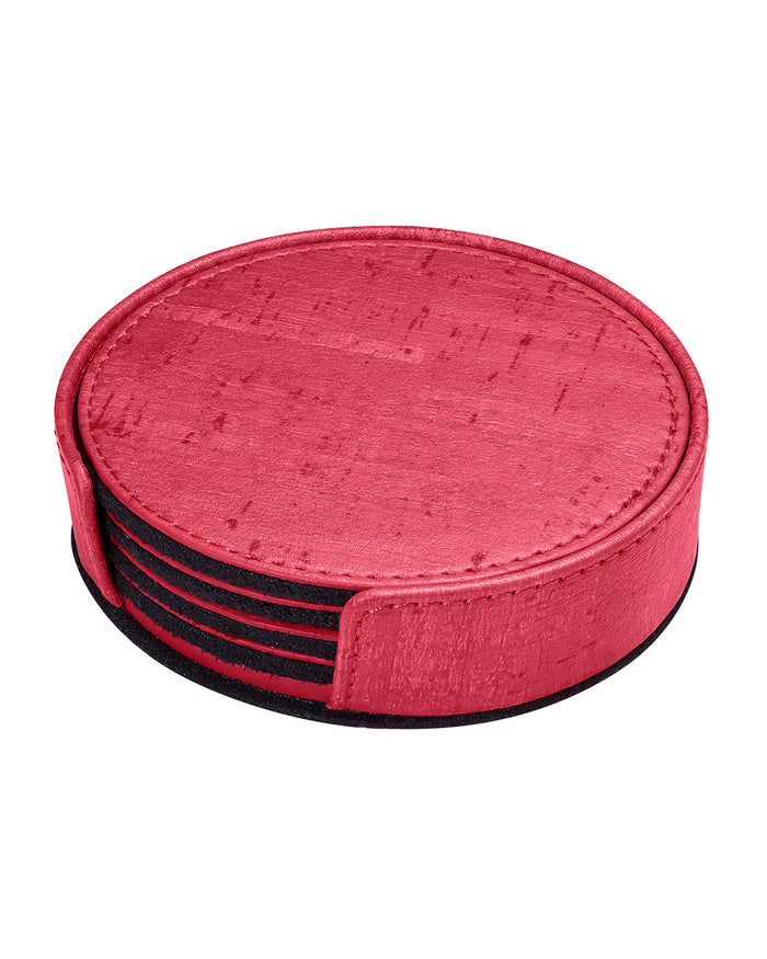 Cork Round Coaster Set