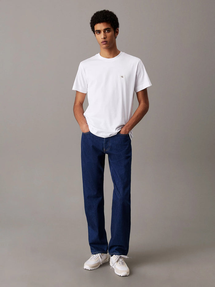 Cotton Badge Tee in White