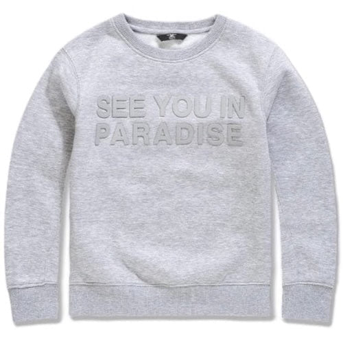 Jordan Craig Kids grey Paradise pullover crewneck sweater, cozy knit, featuring stylish design for children.