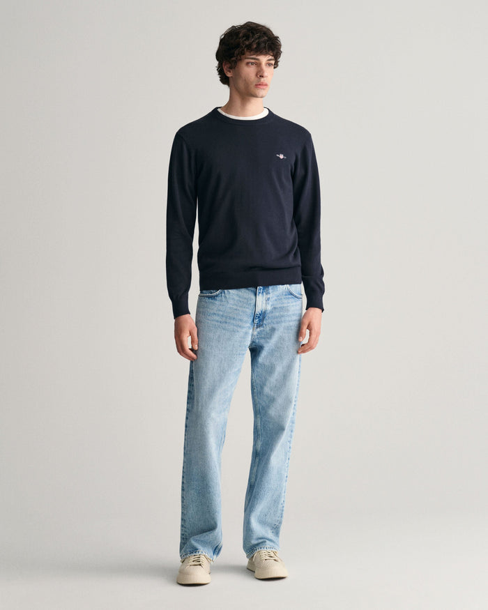 Crew Neck Sweater in Navy