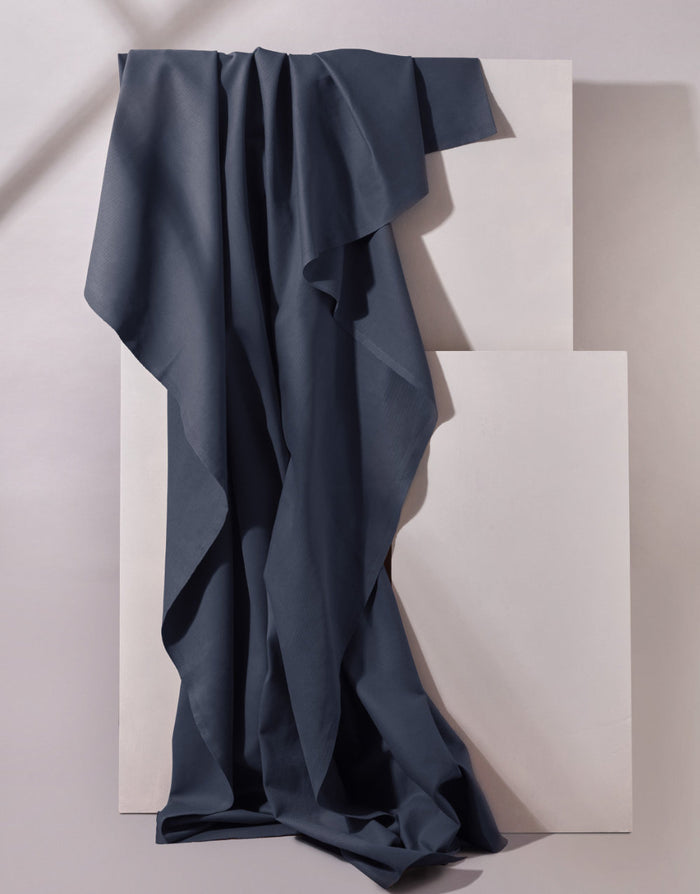 Deep Charcoal Light Cotton Gabardine Twill Fabric, Atelier Brunette
