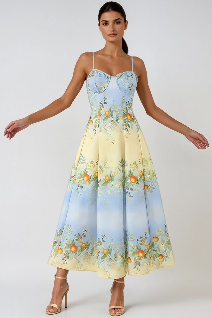 Emirhan Floral Ruffle Maxi Dress