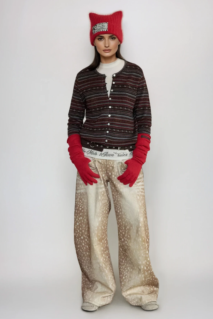 Emma Deer Print Jeans