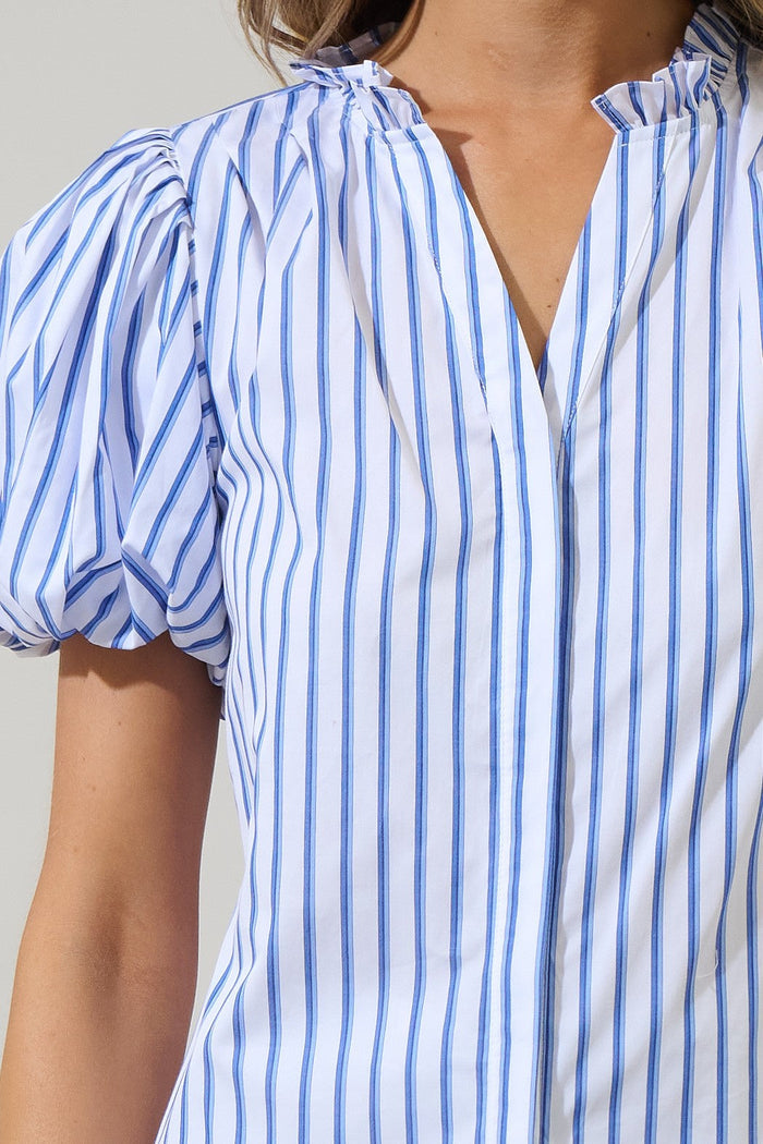 Fannie Striped Jayla Button Down Top