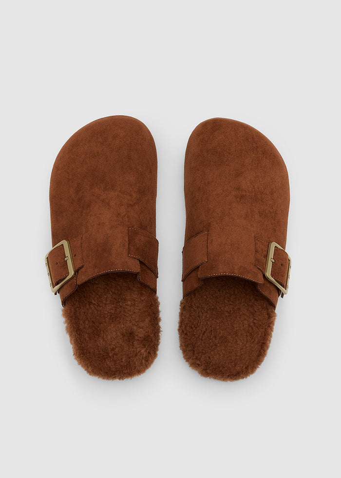 FUR MULE SANDAL