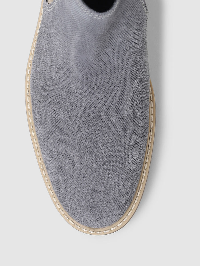 Grey Colourblocked Chelsea Boots