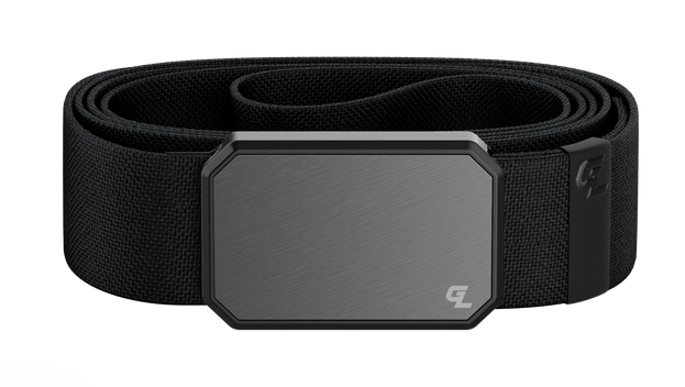 Groove Belt Black w/ Gunmetal Buckle - (B1-001-OS)