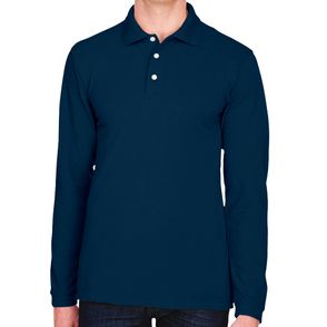 Harriton Easy Blend Long-Sleeve Polo