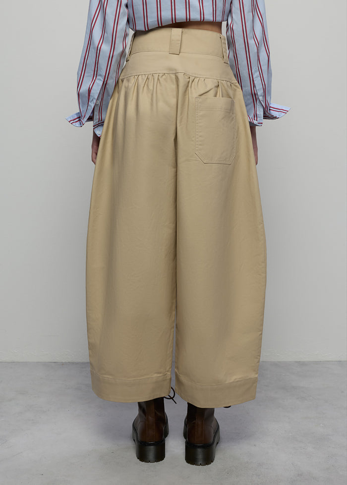 HIGH-WAISTED BARREL PANTS