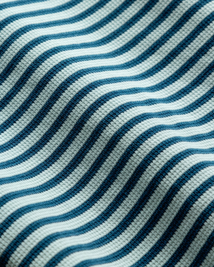 Indigo Inlet Pullover in Blue/White Textured Knit