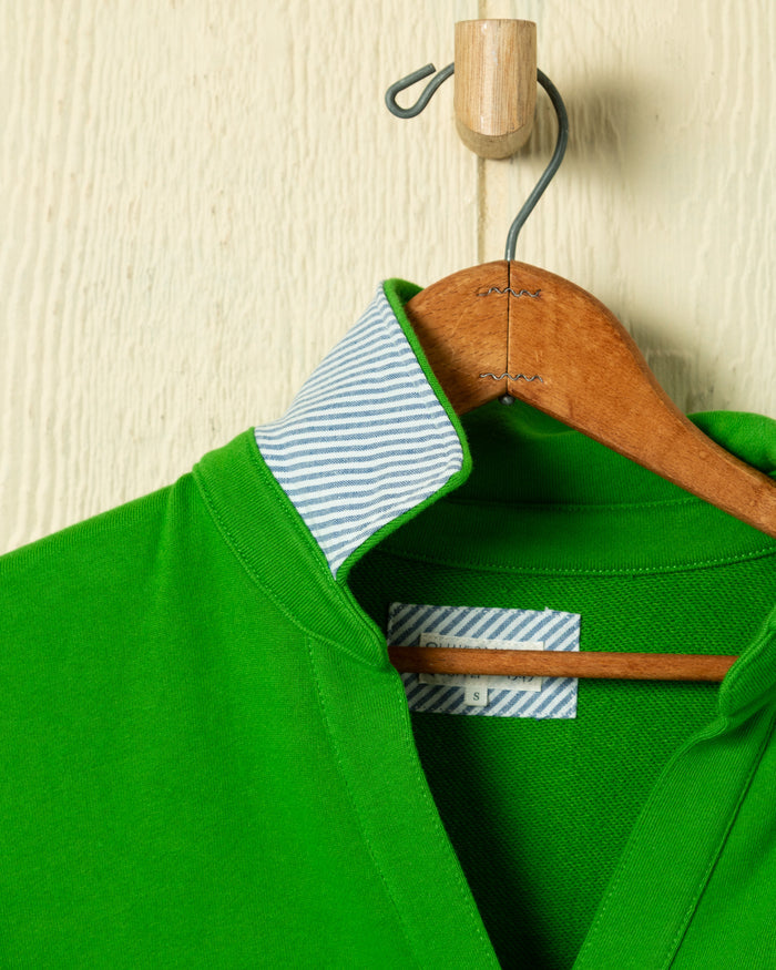 Inlet Pullover in Grass Loopback Terry