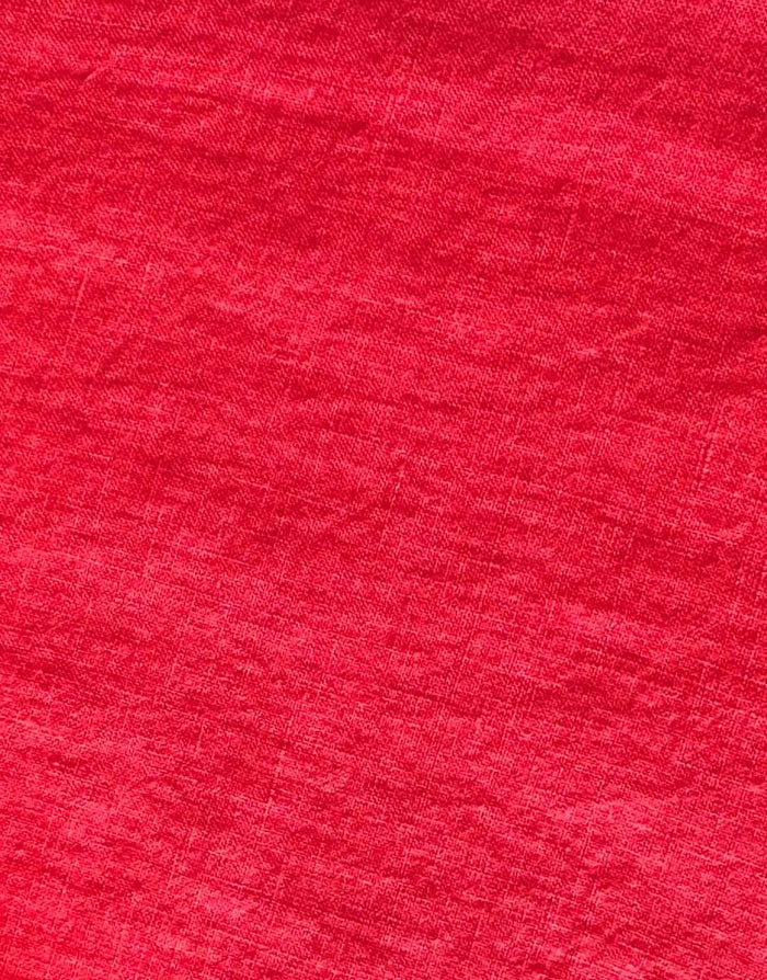 Ischia Washed Linen Fabric, Red