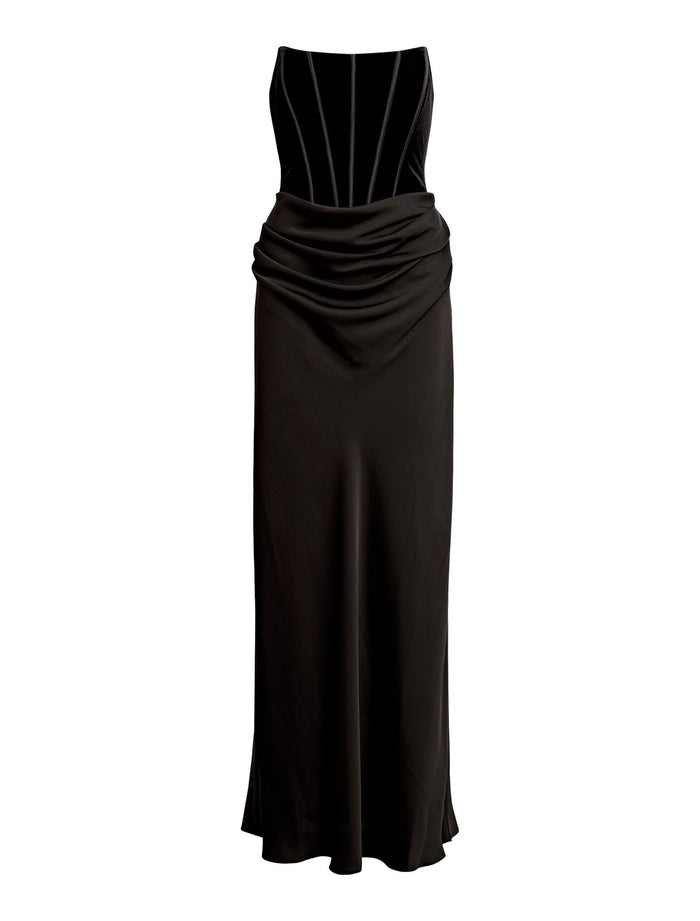 Isra Velvet Corset Maxi Dress Forever New