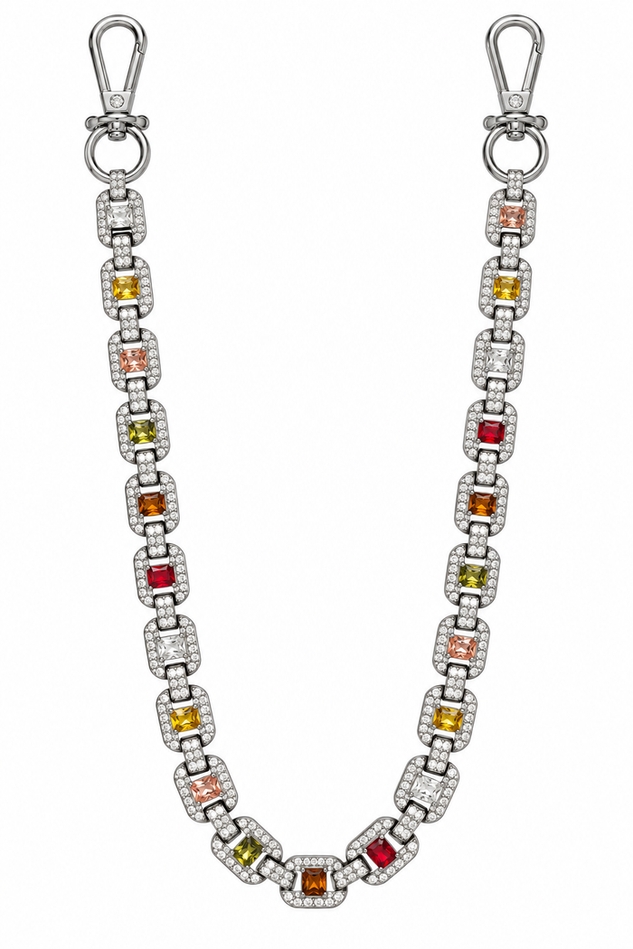Jewelry Essentials 'Gemstones' Pocket Chain (Silver)