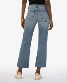Kelsey High Rise Fab Ab Ankle Flare with Raw Hem - Comprehensive