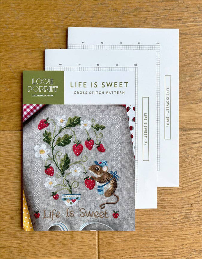 Life is Sweet Cross Stitch Kit, Love Poppet