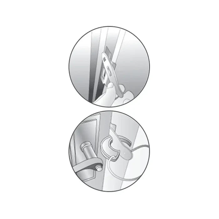 Installation diagrams for Lifeventure travel door lock