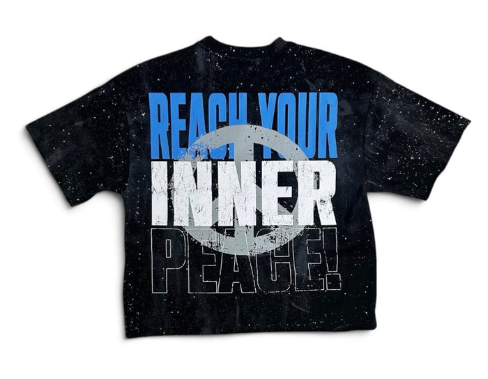 Men's BKYS ‘Peace Dream’ F-Terry Cropped T-Shirt in Black