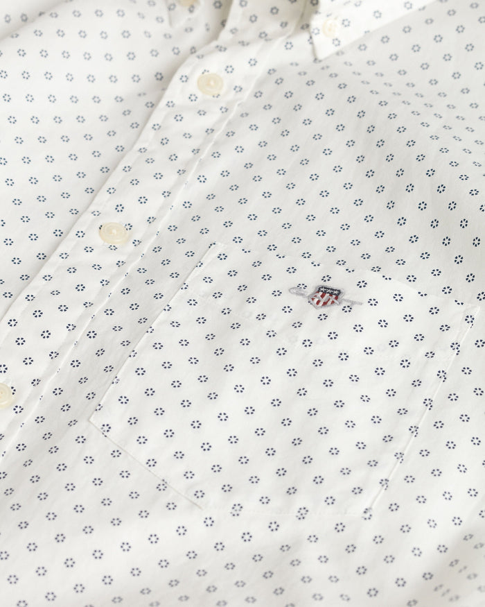 Micro Print Shirt in White