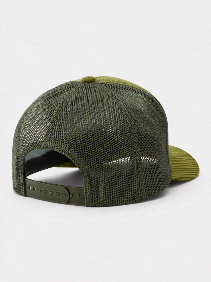 MUKA 'Blessed And Highly Favored' Corduroy Trucker Hat in Olive
