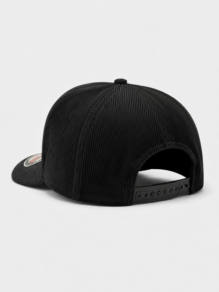 MUKA 'Gods Will' Corduroy Snapback Hat in Black