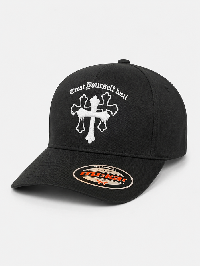 MUKA 'Treat Yourself Well' Snapback Hat in Black