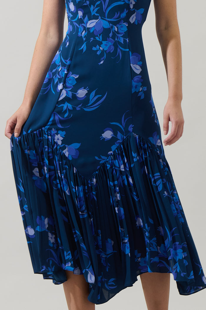 Niva Floral Hendra Pleated Midi Dress
