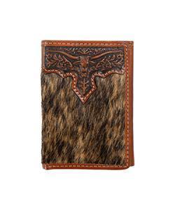 Nocona Trifold LongHorn Overlay Brown