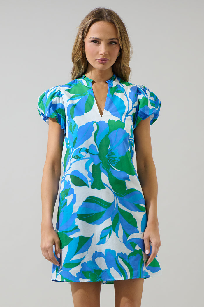 Pansie Floral Orela Shift Mini Dress