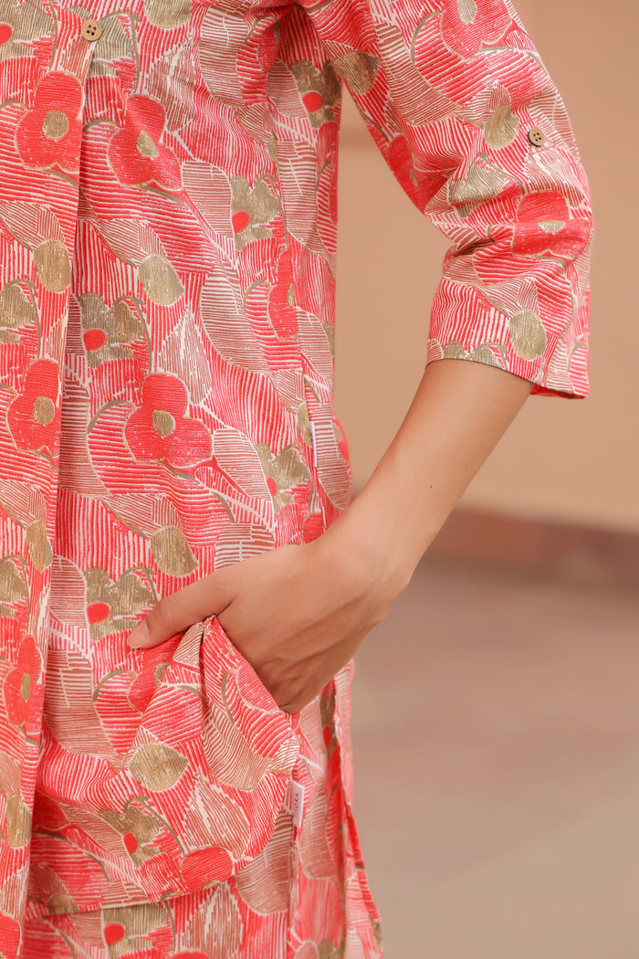 Pinstripe Paradise Cotton Co-ord Set