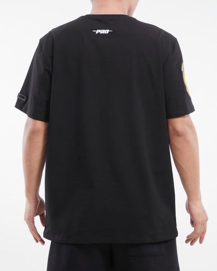 Pro Standard Golden State Stephen Thompson #11 black tee shirt with team logo and player number on front.