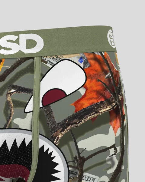 PSD Underwear WF Celadone boxers with colorful, patterned fabric, designed as stylish men's accessories.
