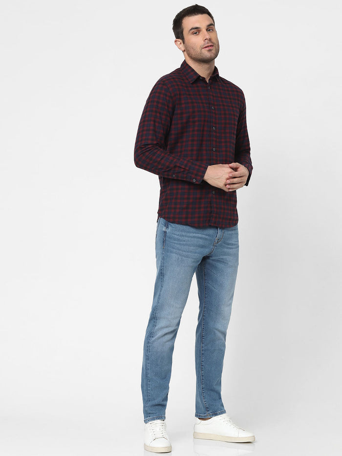 Red Check Full Sleeves Shirt