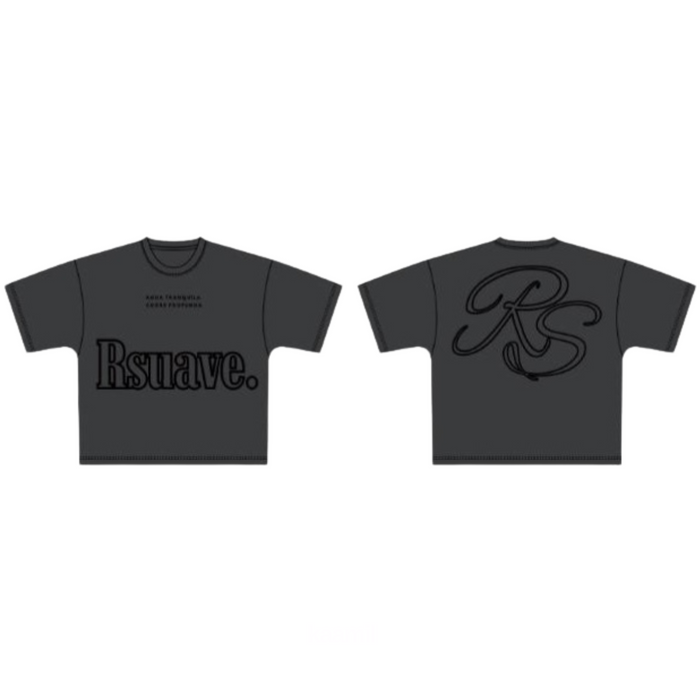 RSUAVE Profunda T-Shirt in charcoal color, casual men's tee with a comfortable fit and minimal design.