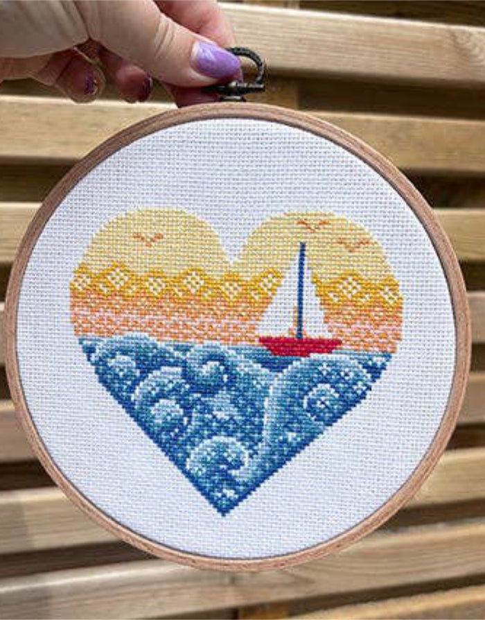 Sail Away with Me Cross Stitch Kit, Love Poppet