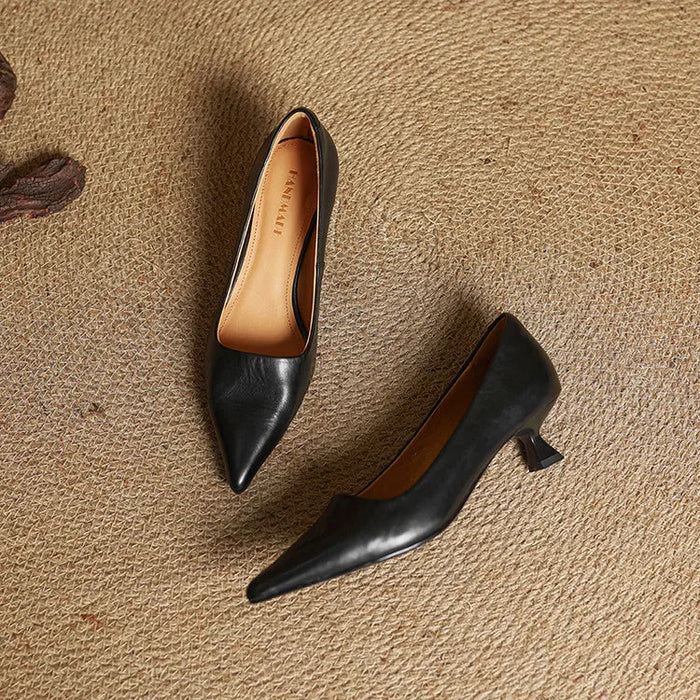 Sarah | Refined Pointed Toe Vegan Leather Pumps