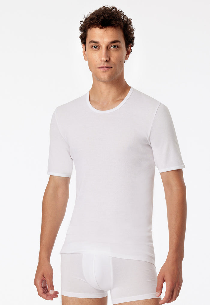 Short Sleeved Undershirt in White