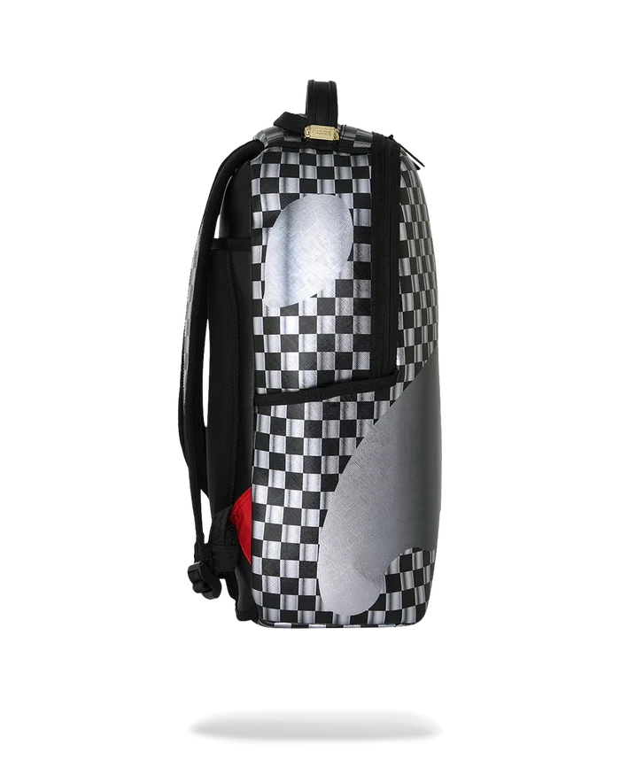 Sprayground Scratch Off Jackpot Shark backpack with colorful shark design and adjustable straps, accessory for fashion and casual wear.