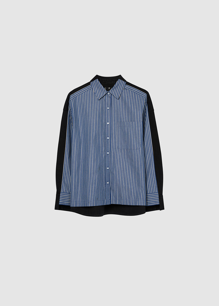STRIPE & DENIM SHIRT