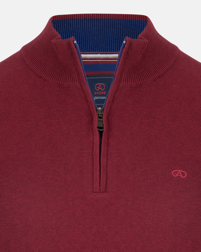 Tory 1/4 Zip in Merlot