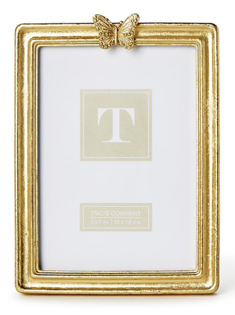 Two's Company Golden Butterfly Photo Frame