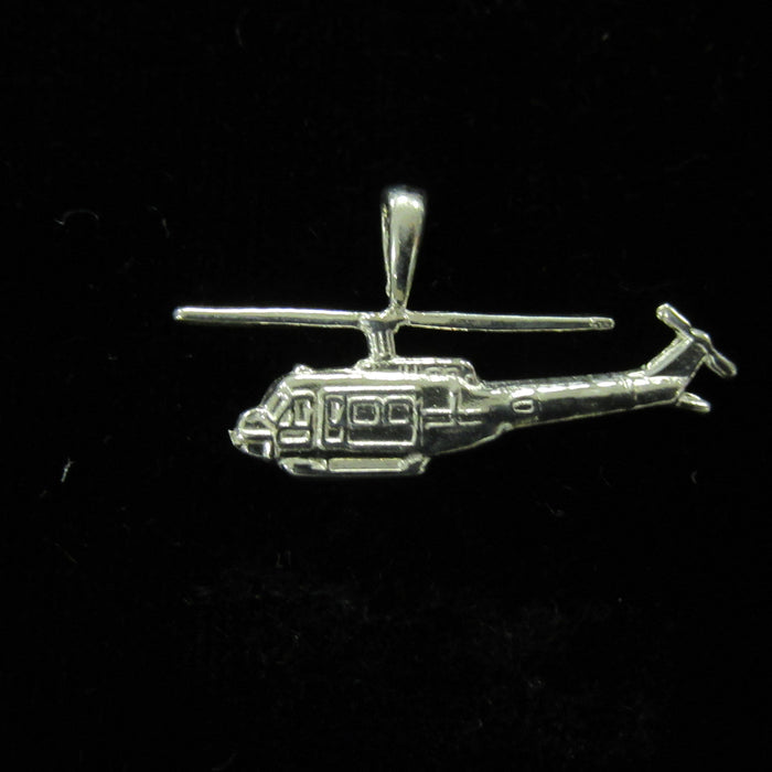 UH-1 Huey Helicopter 1" Sterling Silver Pendant