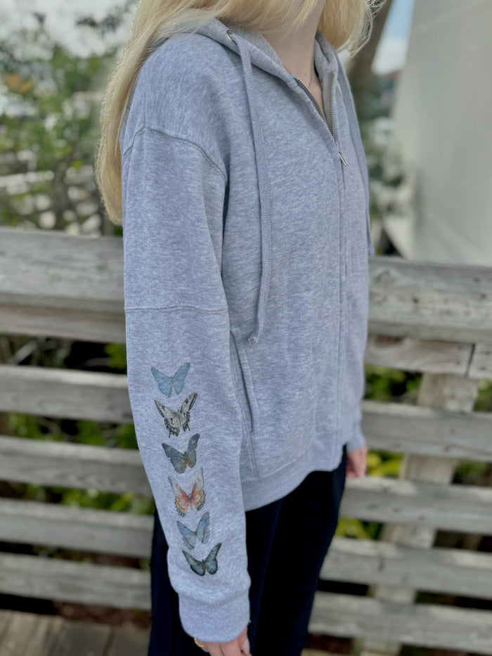 Heather Grey Zip-up / Small