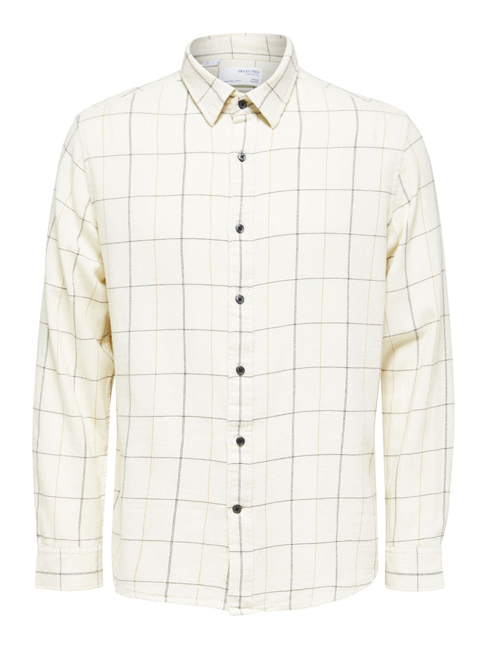 White Check Full Sleeves Shirt