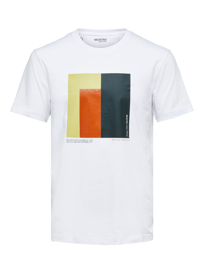 White Graphic Print Crew Neck T-Shirt